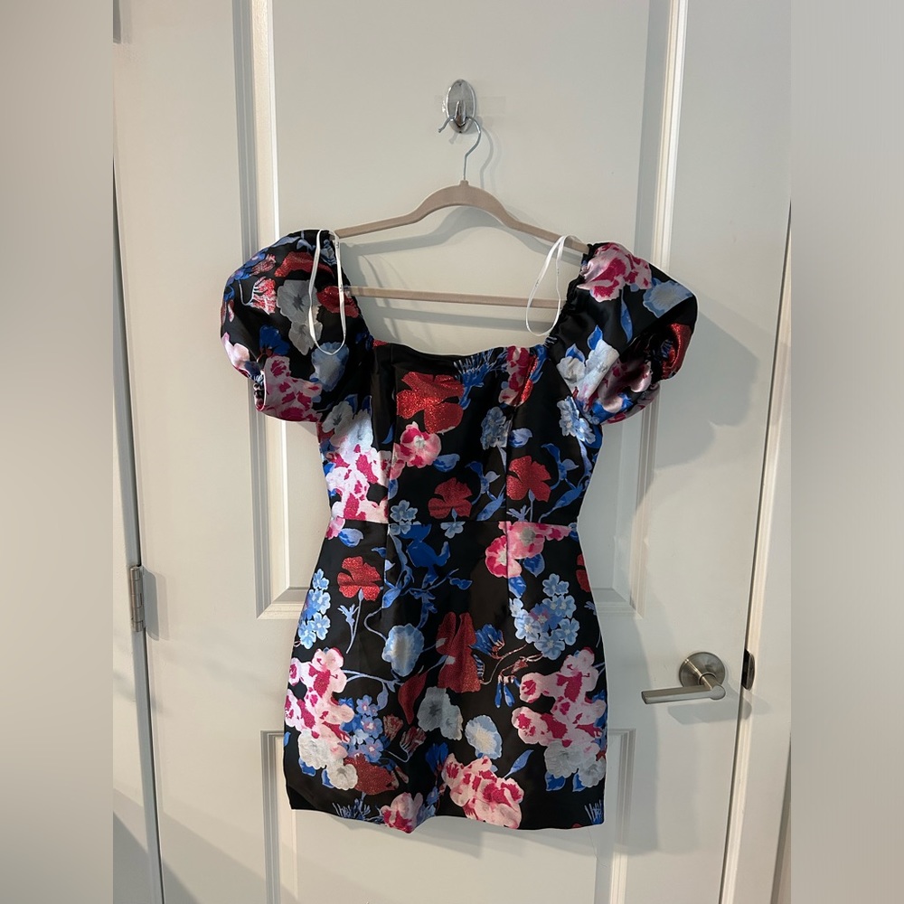 Lulu’s Black Floral Mini Dress